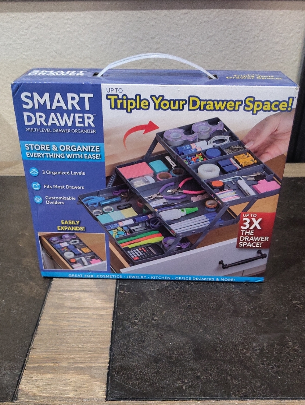 Multi-Level Drawer Organizer - Purple